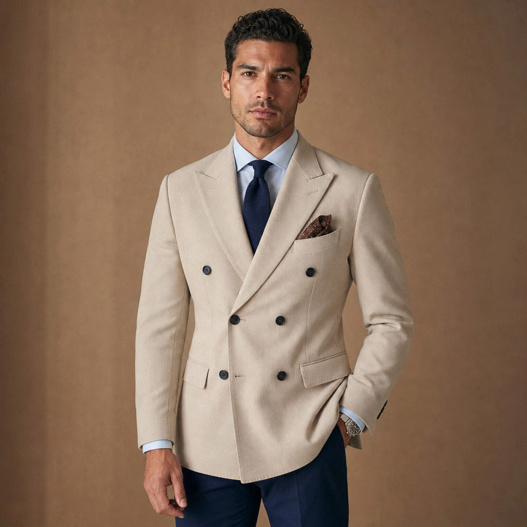Ekbert | Blazer Neapolitanischer Schnitt Halbgefüttert Khaki – Produktfoto