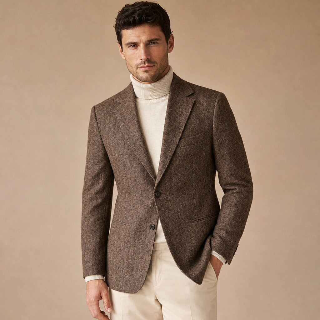 Ernst | Blazer Wollmischung Tailored Fit Kaffeebraun – Produktfoto