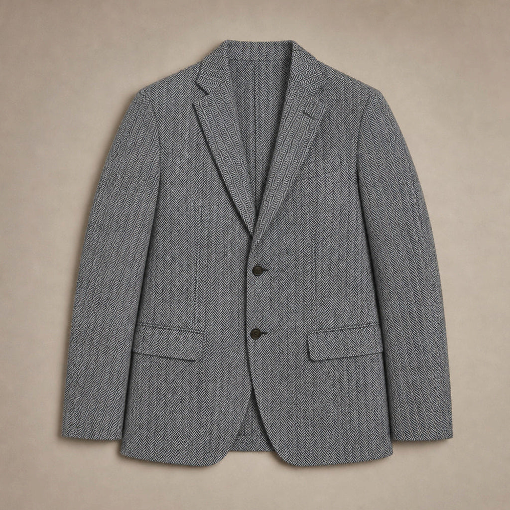 Falko | Blazer Fischgrat Regular Fit – Flatlay-Produktfoto