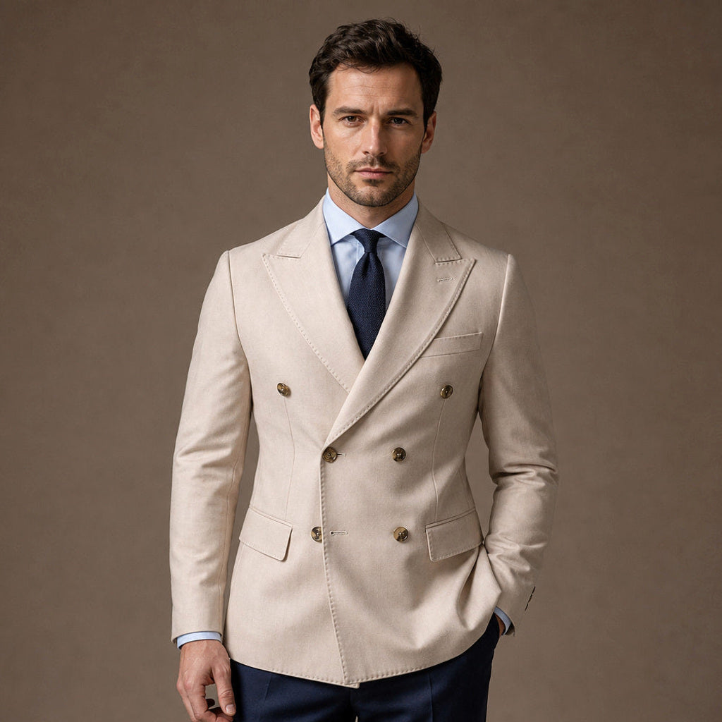 Firenze | Blazer Halbgefüttert Tailored Fit in Aprikose – Premium Editorial