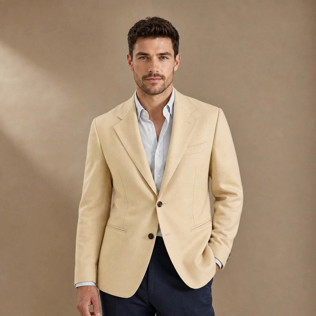 Firenze | Blazer Halbgefüttert Tailored Fit in Beige – Premium Editorial