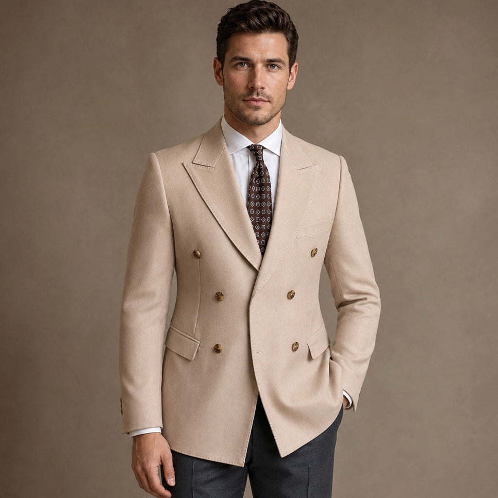Firenze | Blazer Halbgefüttert Tailored Fit in Camel – Premium Editorial