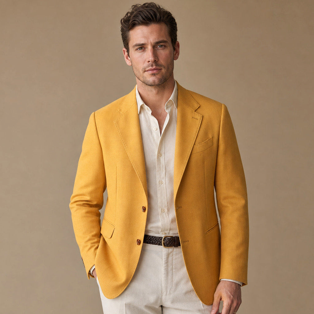 Firenze | Blazer Halbgefüttert Tailored Fit Gelb – Produktfoto