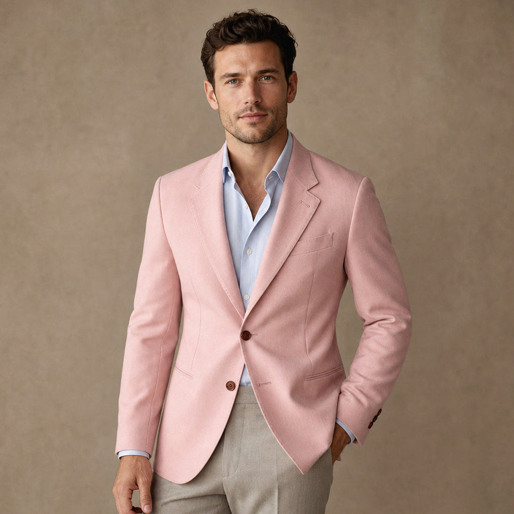Firenze | Blazer Halbgefüttert Tailored Fit in Hellrosa – Premium Editorial