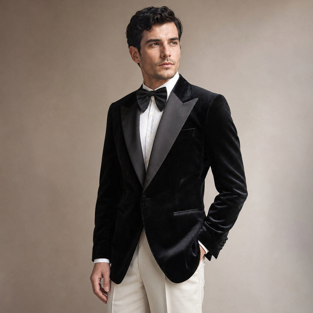 Firenze | Blazer Halbgefüttert Tailored Fit Schwarz – Seitenansicht