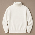 Gernot | Rollkragenpullover Merinowolle Weiß – Produktfoto