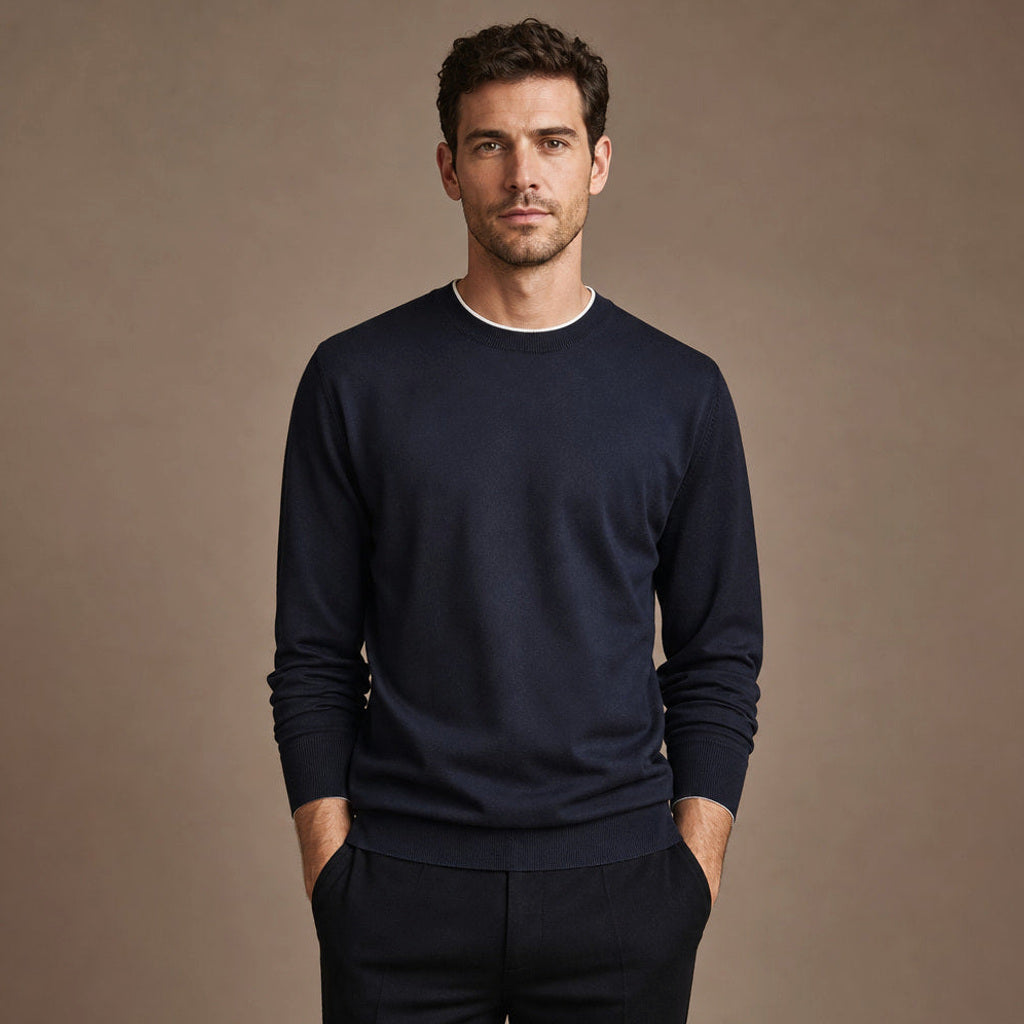 Helmut | Feinstrick-Pullover Baumwolle-Seide – Produktfoto