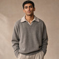 Ingmar | Pullover über Hemd mit V-Ausschnitt Taupe – Produktfoto