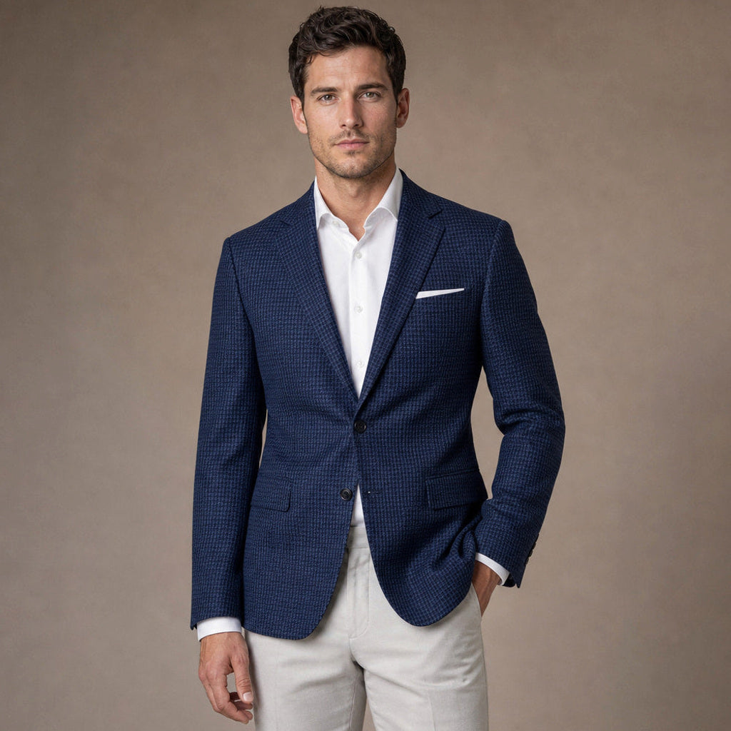 Liutbert | Dunkelblauer Blazer Slim Fit – Premium Editorial