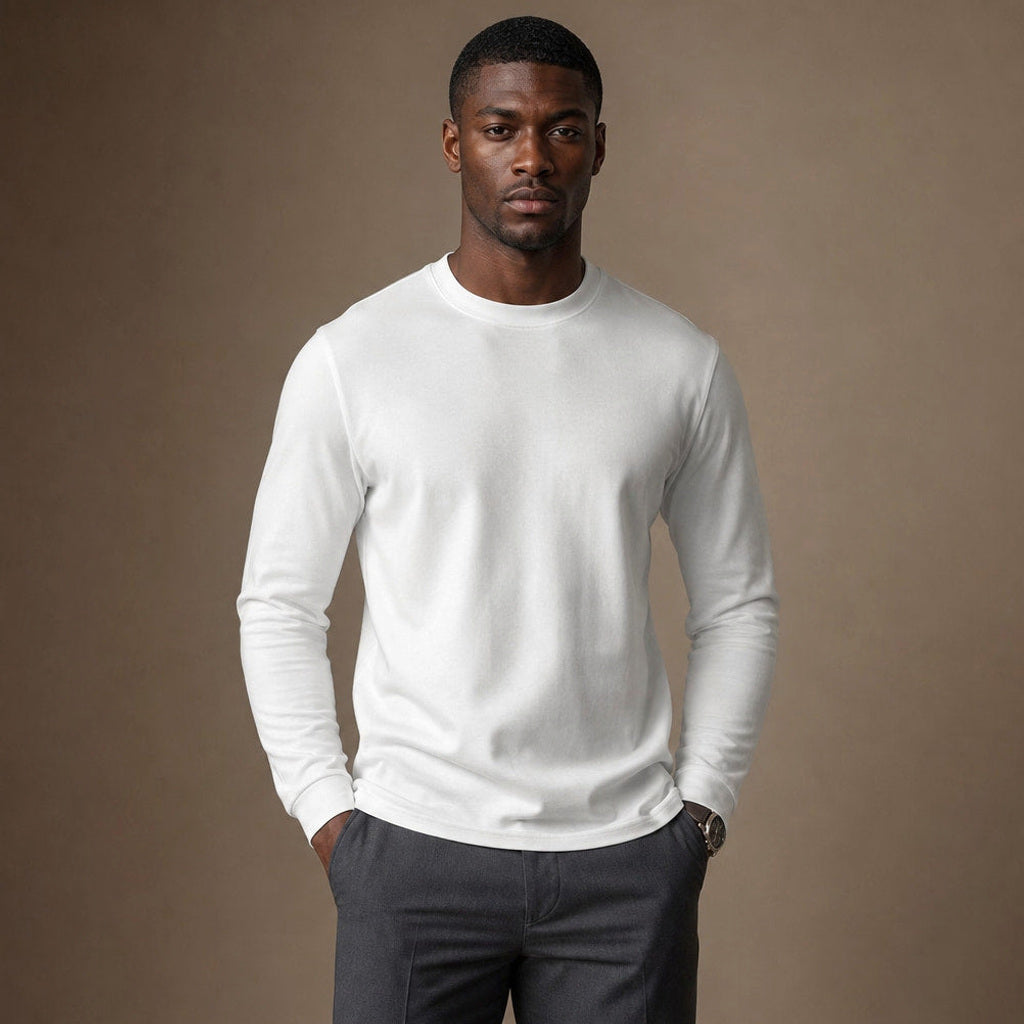 Marlon | T-Shirt Rundhals Tailored Fit Weiß – Produktfoto