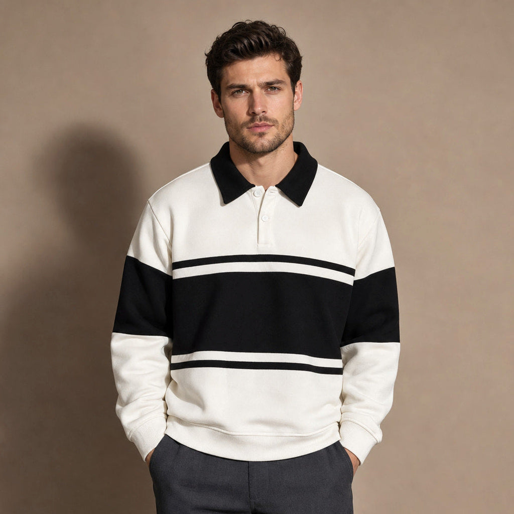 Marlowe | Strick-Poloshirt Langarm Baumwolle – Premium Editorial