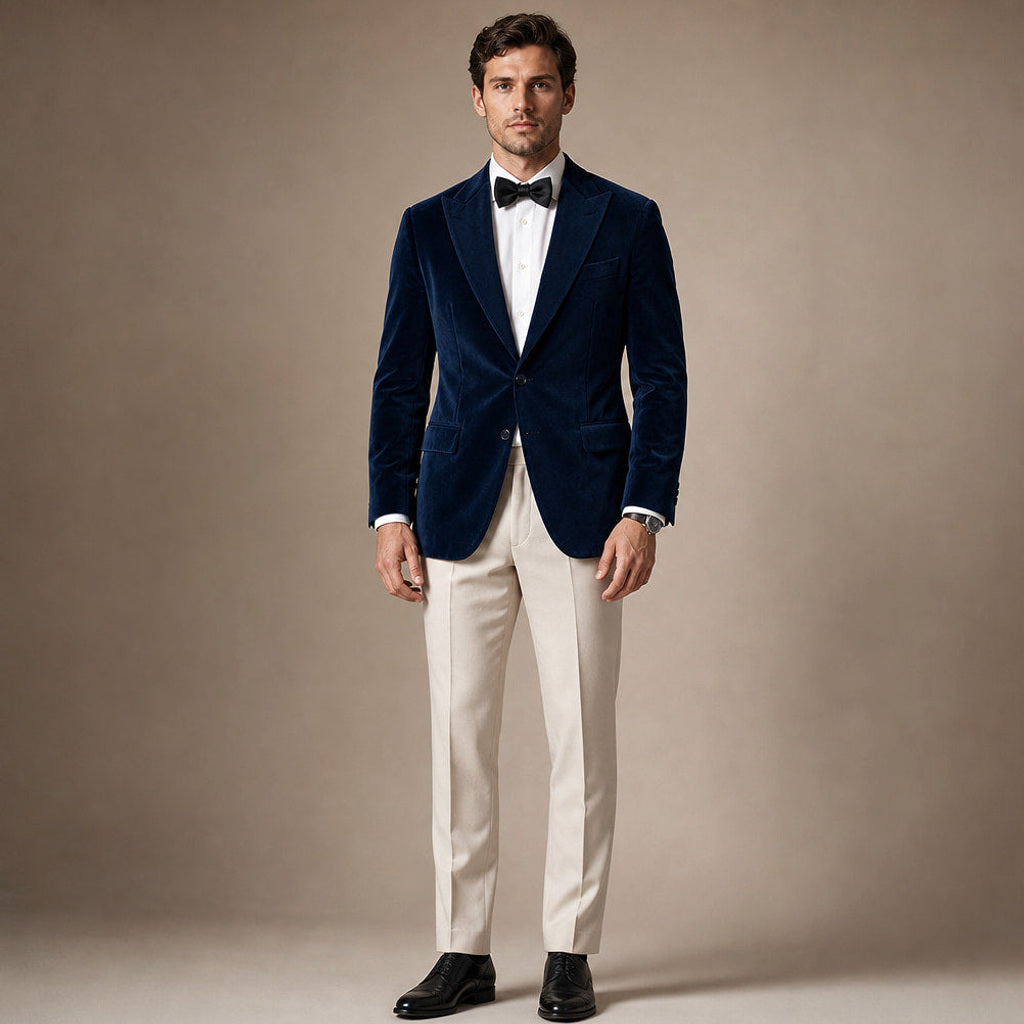 Meinward | Samtblazer Einreiher in Navy – Premium Editorial