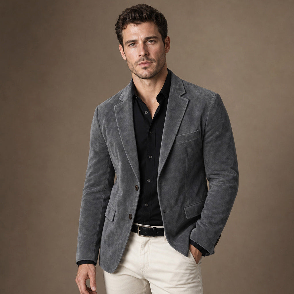Osbert | Blazer Wildlederoptik Slim Fit – Produktfoto