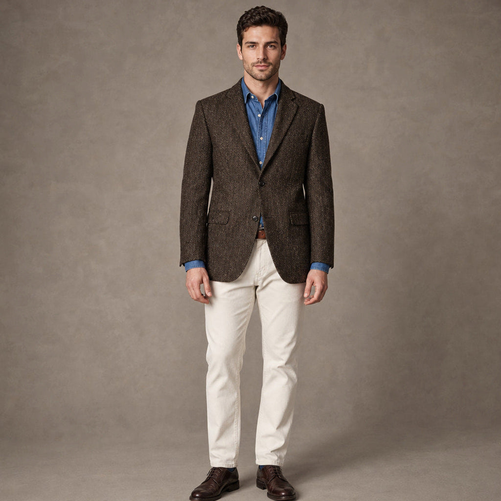 Osmar | Blazer Fischgrat Reverskragen Braun – Produktfoto