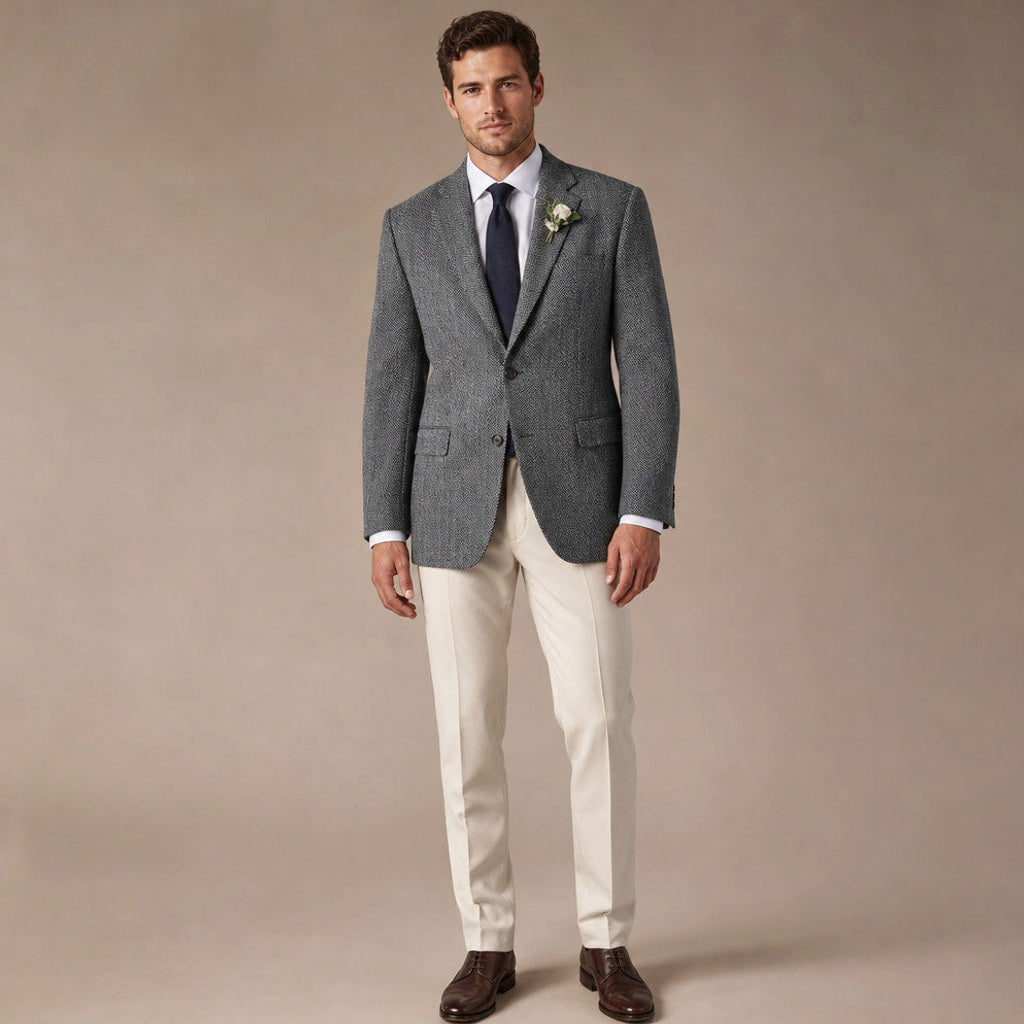 Osmar | Blazer Fischgrat Reverskragen – Premium Editorial