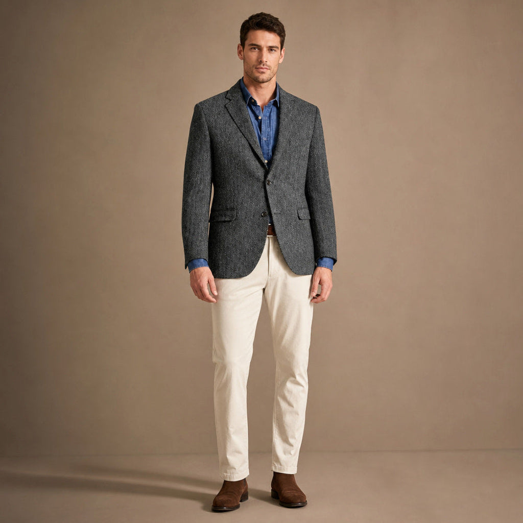 Osmar | Blazer Fischgrat Reverskragen – Premium Editorial