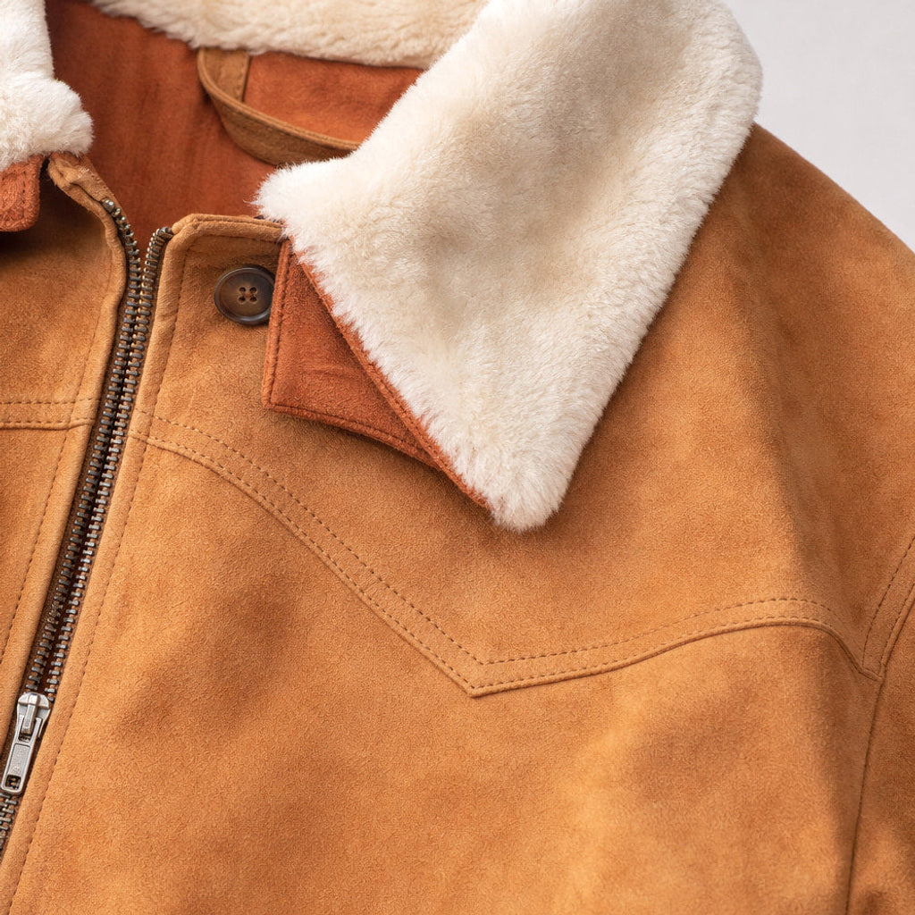 Othmar | Blouson Wildleder mit Lammfellkragen – Produktfoto