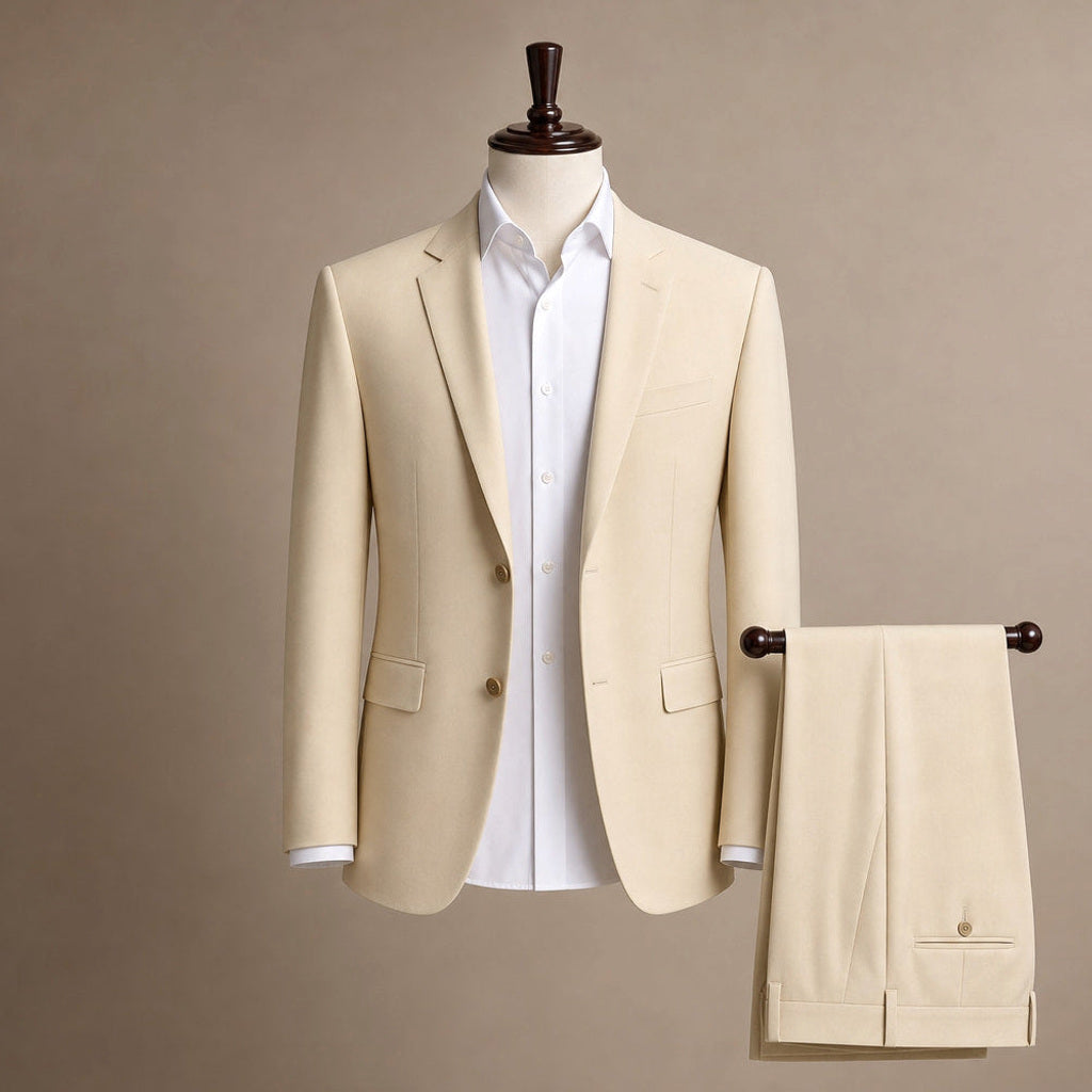 Otmar | Anzug Dreiteilig Slim Fit Beige – Produktfoto