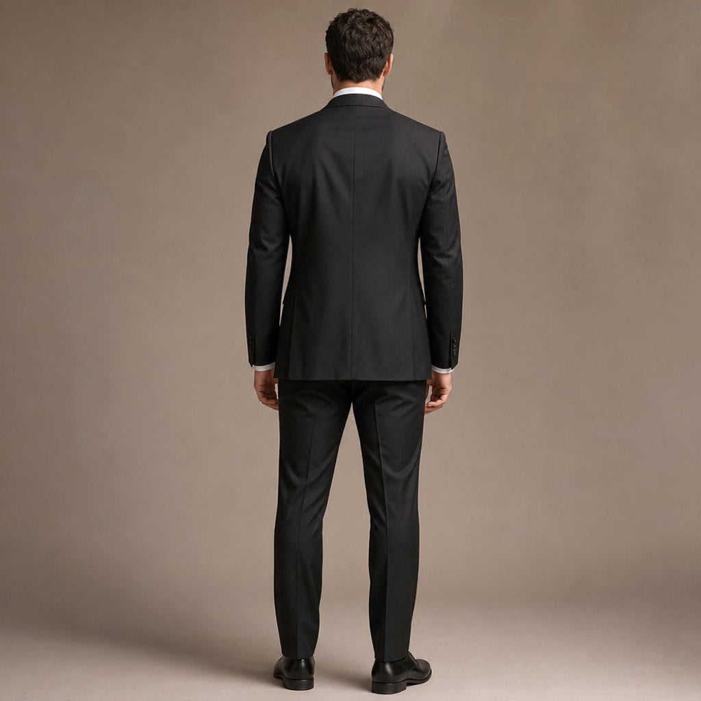 Otmar | Anzug Dreiteilig Slim Fit Schwarz – Seitenansicht