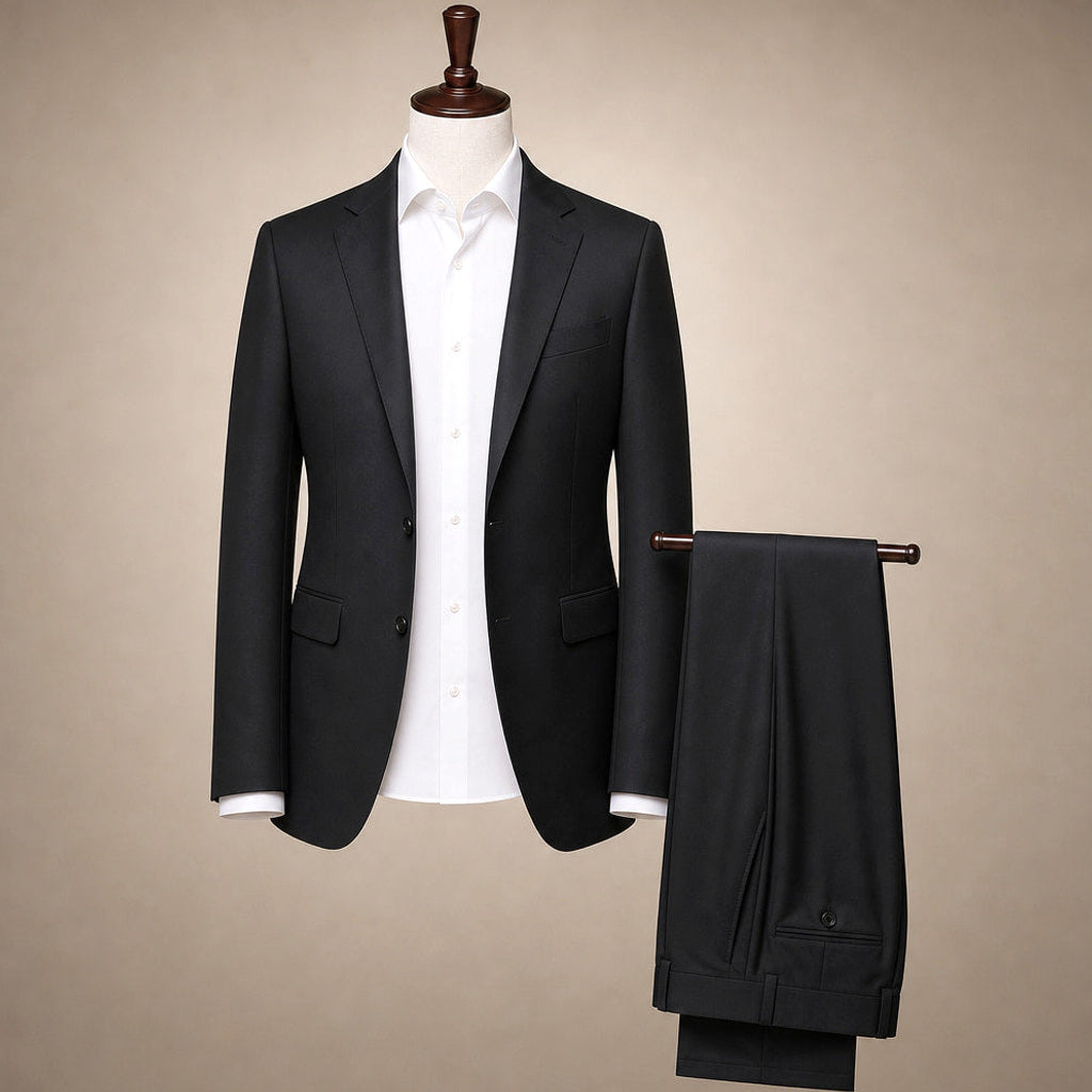 Otmar | Anzug Dreiteilig Slim Fit Schwarz – Produktfoto