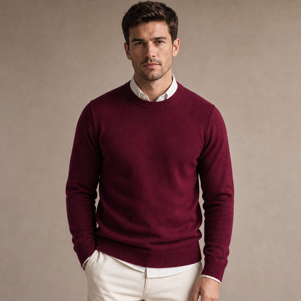 Steffen | Pullover Rundhals Feinstrick – Premium Editorial
