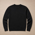 Steffen | Pullover Rundhals Feinstrick Schwarz – Produktfoto