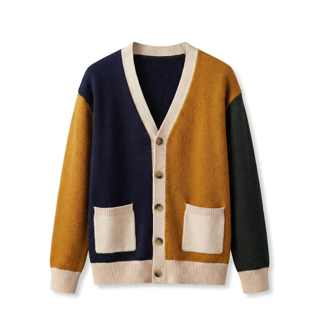 Thibaut | Strickjacke Kontrastblende Knopfleiste – Produktfoto