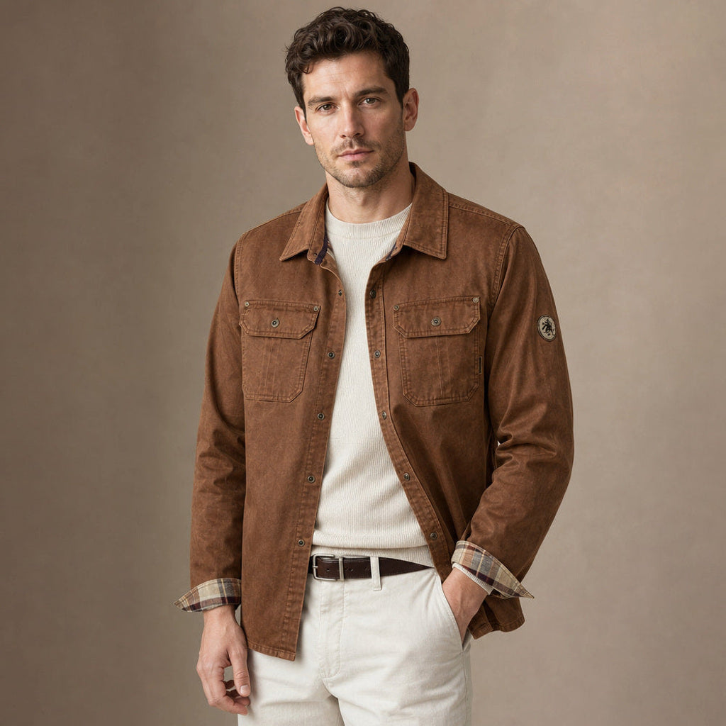 Torwald | Wachsjacke Regular Fit Braun – Produktfoto