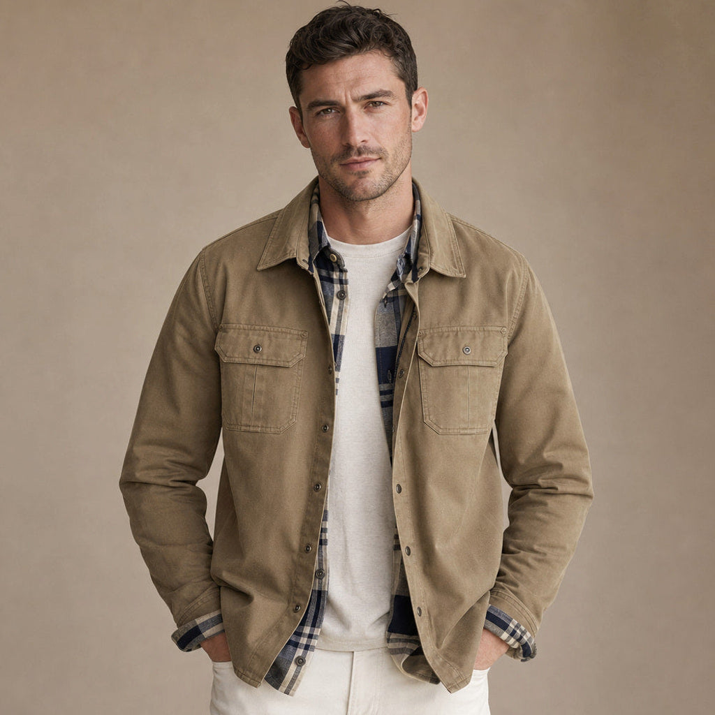 Torwald | Wachsjacke Regular Fit Khaki – Produktfoto