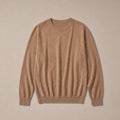 Untold | Feinstrick-Pullover Kontrastpaspel Camel – Produktfoto