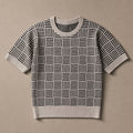 Volkmar | Strickshirt Jacquard-Muster Sandstein/Schwarz – Produktfoto