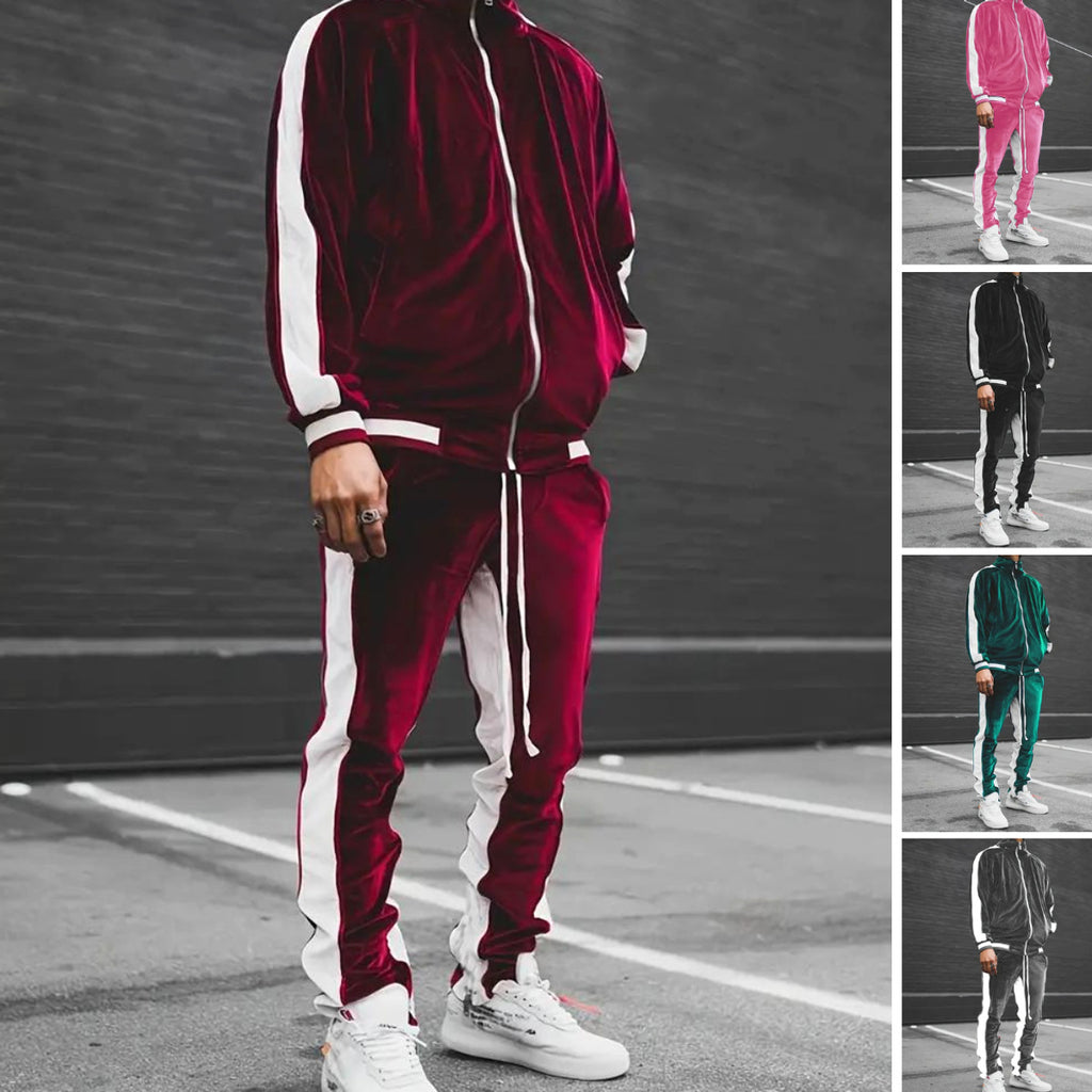 Voss | Samt-Trainingsanzug Relaxed Fit – Produktfoto