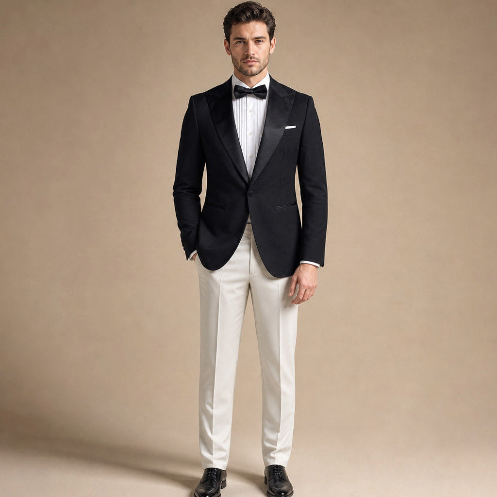 Wendelin | Blazer Halbgefüttert Schwarz Schwarz – Gesamtlook