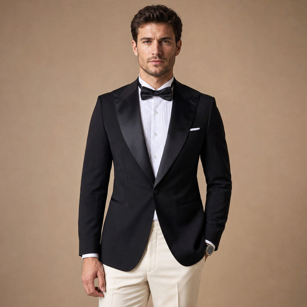 Wendelin | Blazer Halbgefüttert Schwarz in Schwarz – Premium Editorial