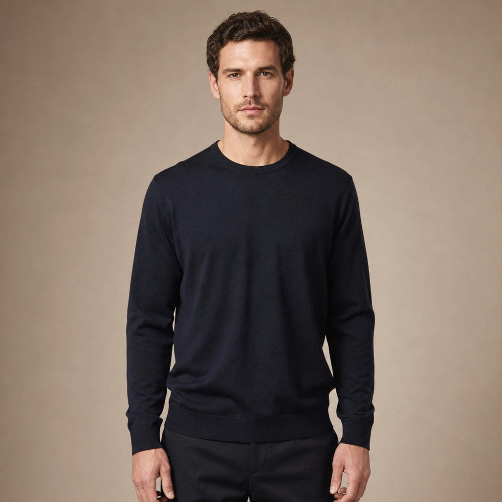 Xaver | Feinstrick-Pullover Rundhals – Premium Editorial