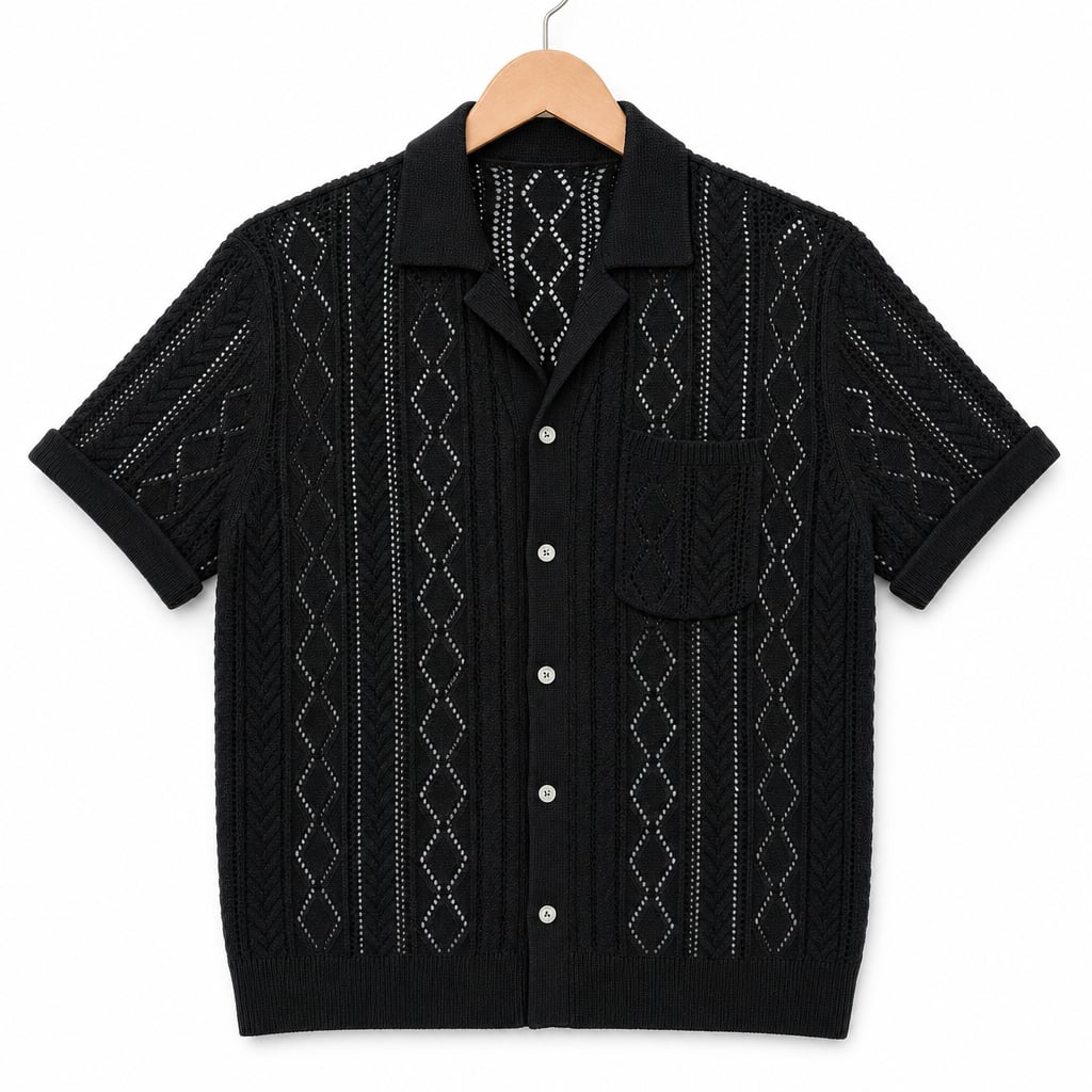 Freizeithemd Strukturgewebe Kurzarm Relaxed Fit – Kelvo
