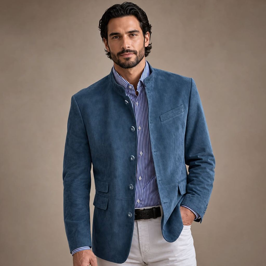 Godwin | Blazer Wildlederoptik Single-Breasted Relaxed Fit
