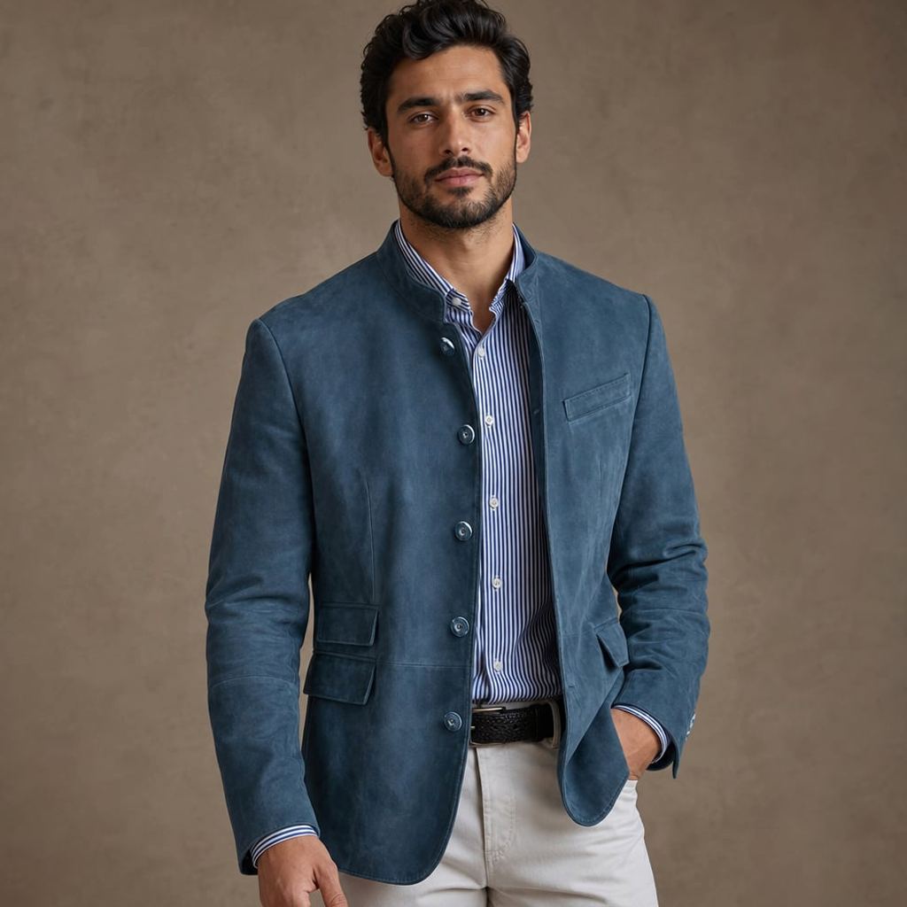 Godwin | Blazer Wildlederoptik Single-Breasted Relaxed Fit