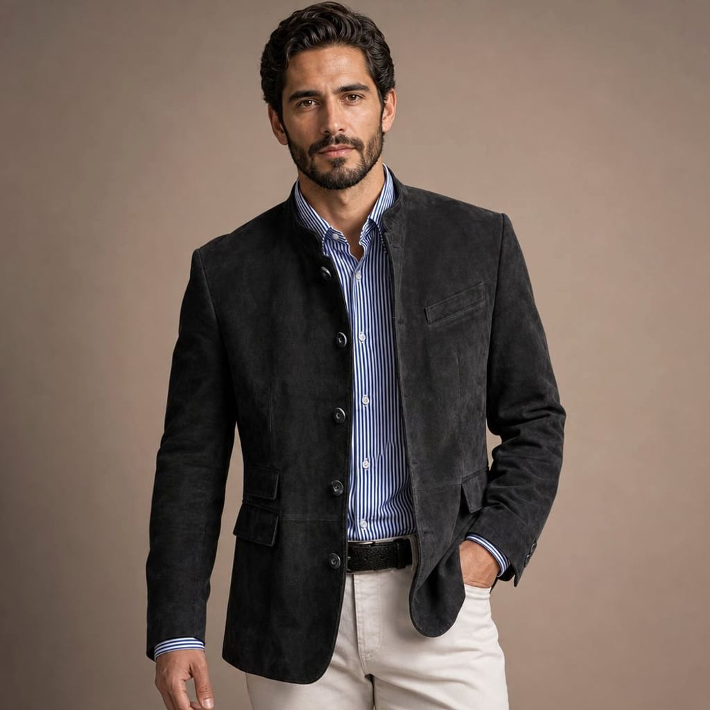 Godwin | Blazer Wildlederoptik Single-Breasted Relaxed Fit