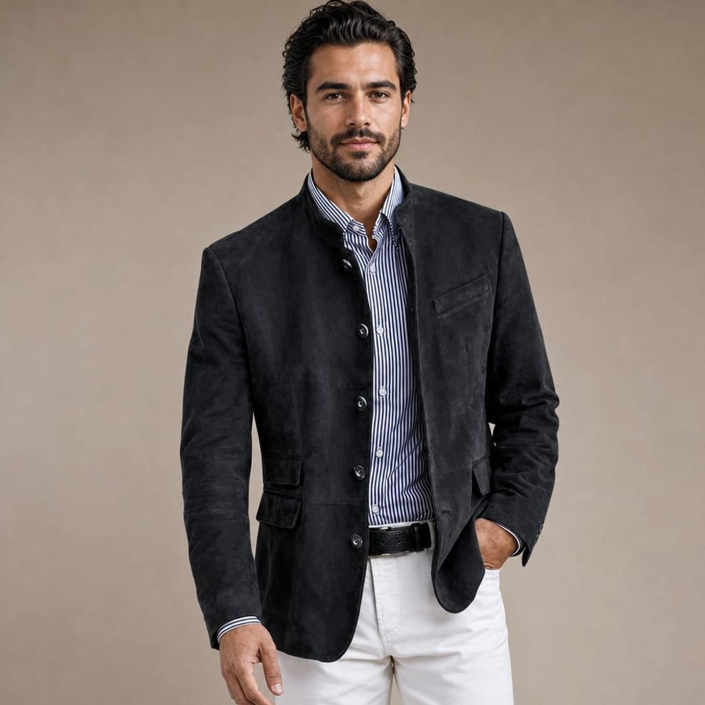Godwin | Blazer Wildlederoptik Single-Breasted Relaxed Fit