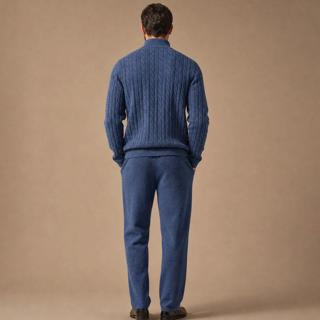 Heinz | Set Troyer-Strick und Leinenhose