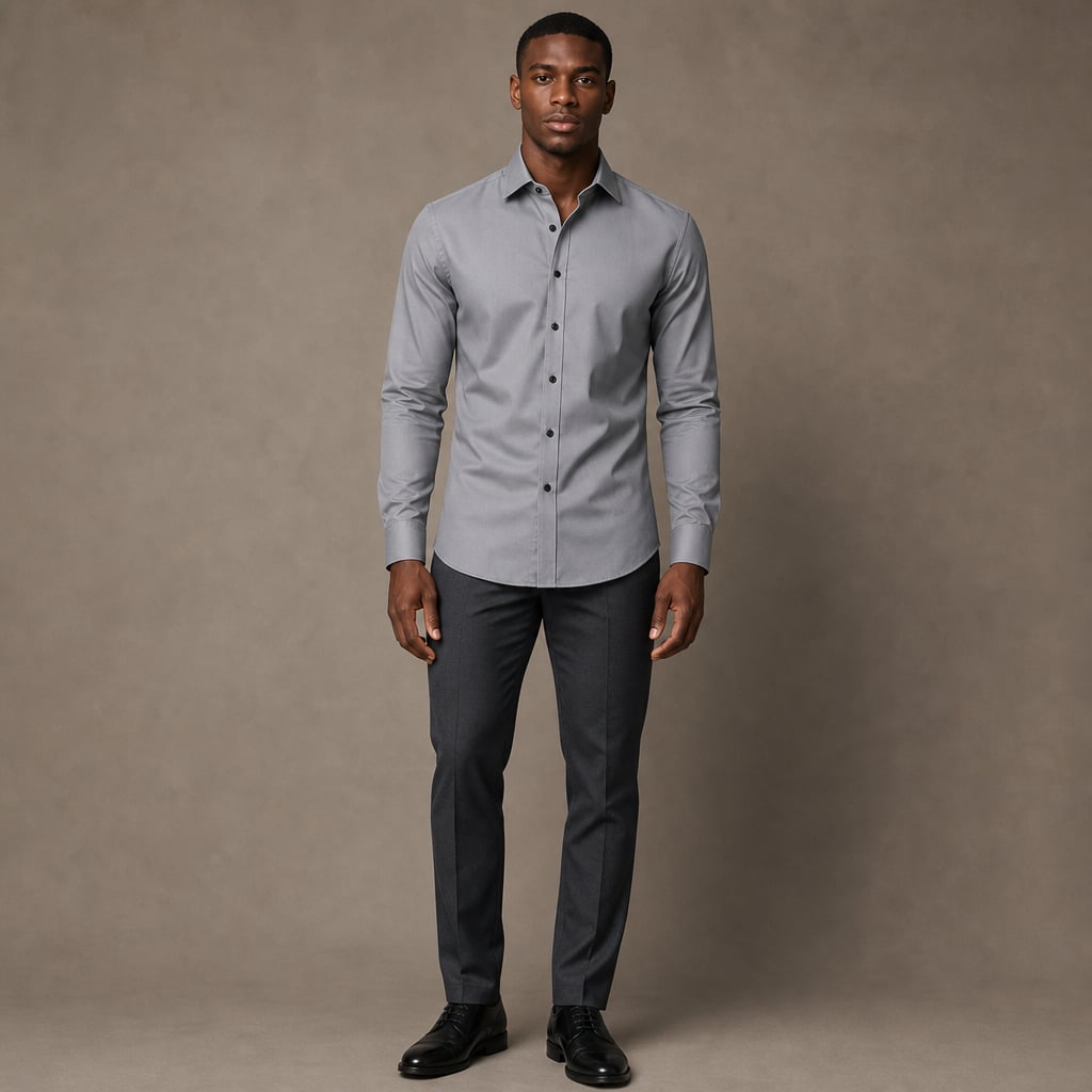 Hemd Slim Fit Stretch Langarm Bügelleicht – Jett