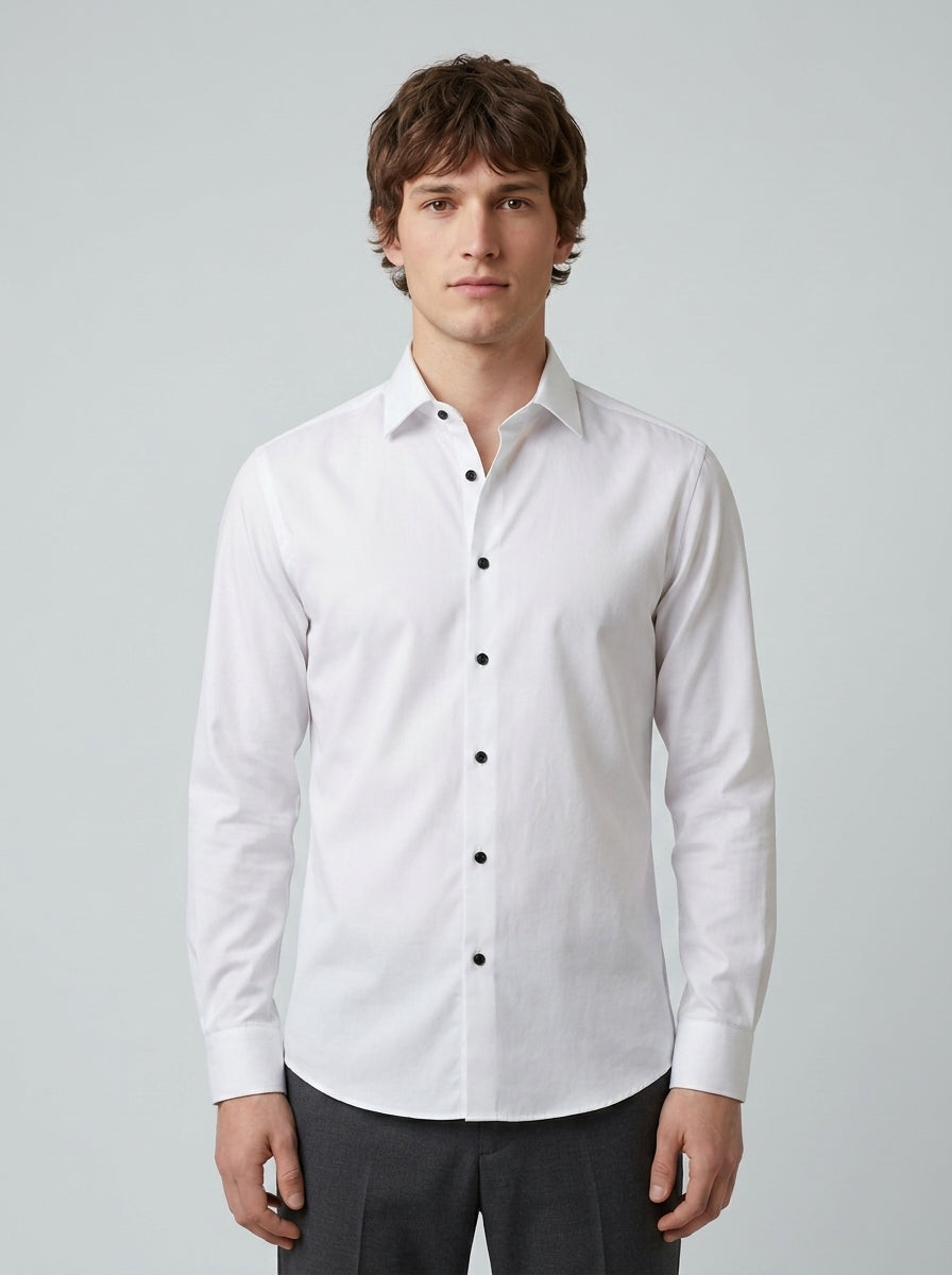 Hemd Slim Fit Stretch Langarm Bügelleicht – Jett