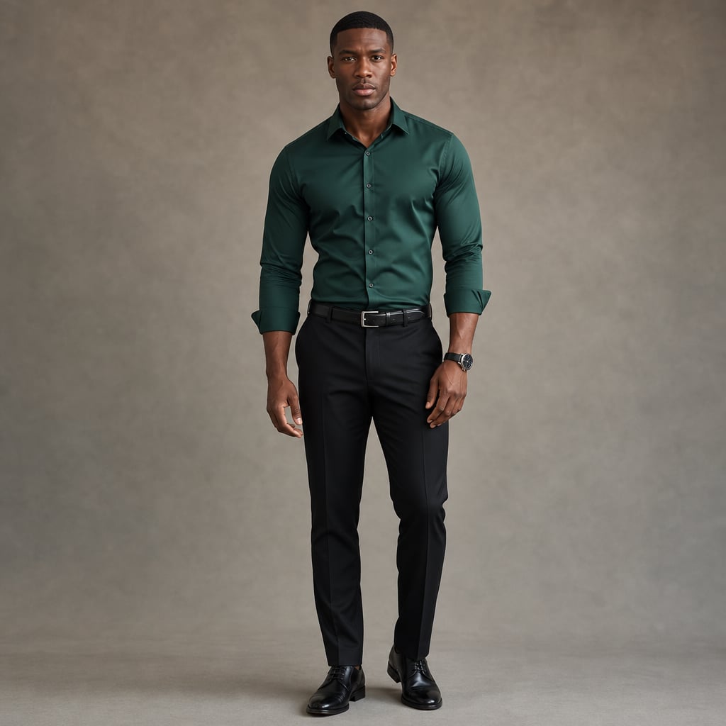 Hemd Spitzkragen Slim Fit Langarm Schwarz – Hale