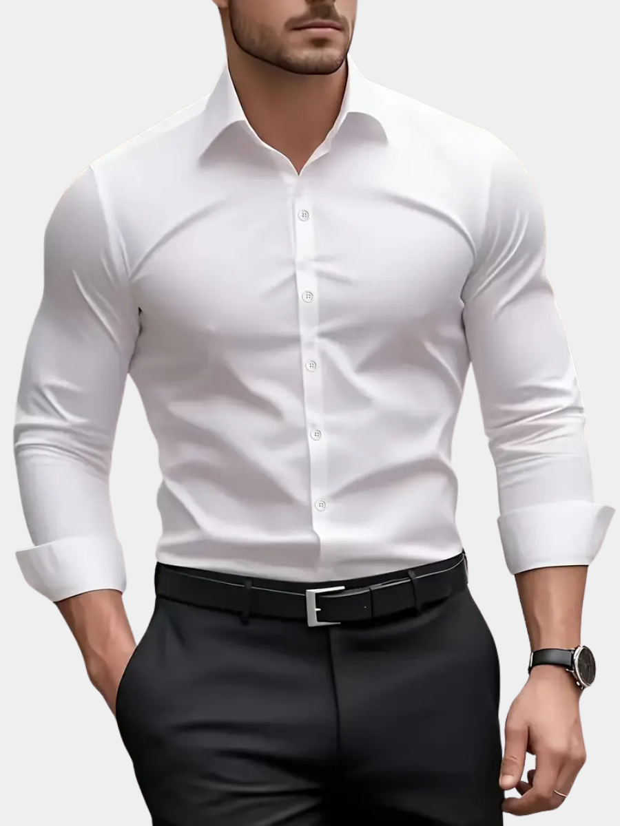 Hemd Spitzkragen Slim Fit Langarm Schwarz – Hale