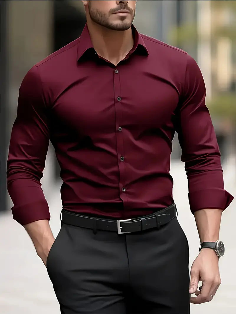 Hemd Spitzkragen Slim Fit Langarm Schwarz – Hale