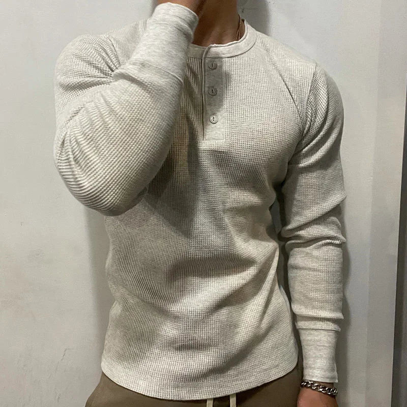 Henley Waffelstrick Heavyweight Slim Fit – Karl