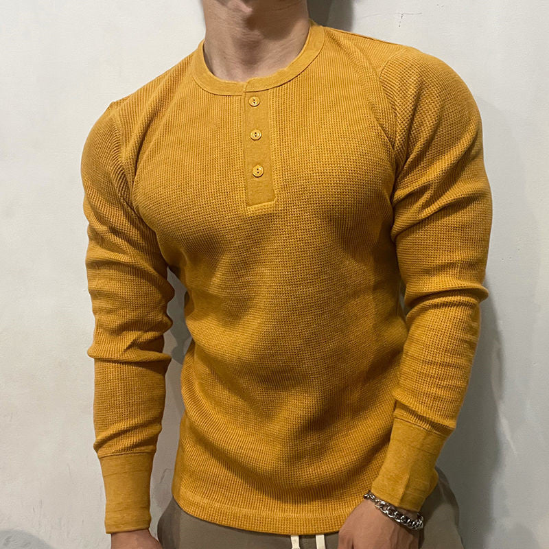 Henley Waffelstrick Heavyweight Slim Fit – Karl