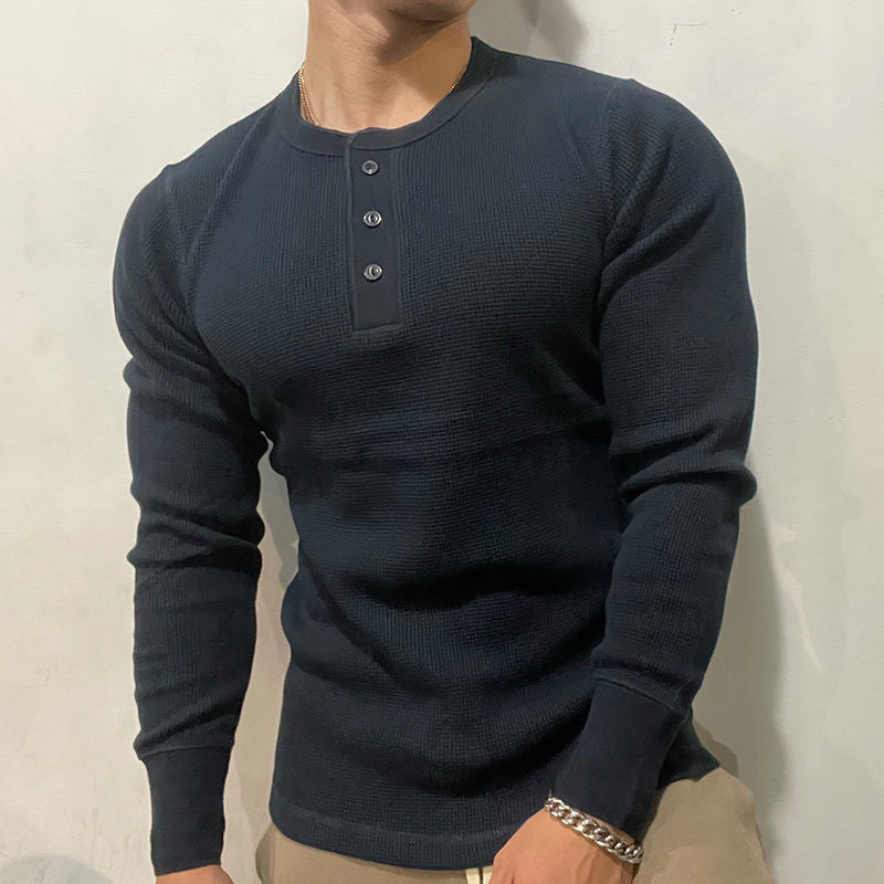 Henley Waffelstrick Heavyweight Slim Fit – Karl