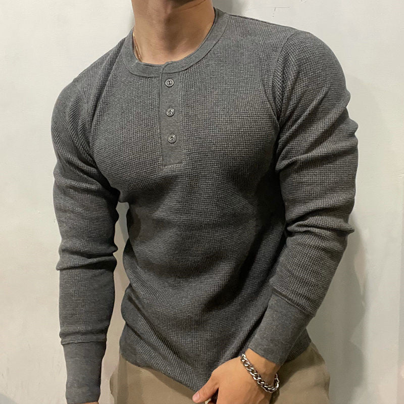 Henley Waffelstrick Heavyweight Slim Fit – Karl